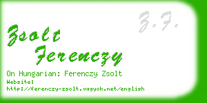 zsolt ferenczy business card